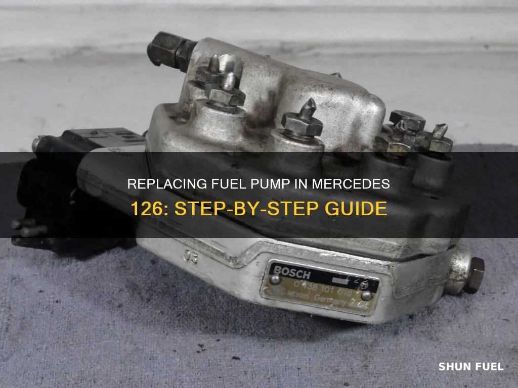 how to replace fuel pump on mercedes 126