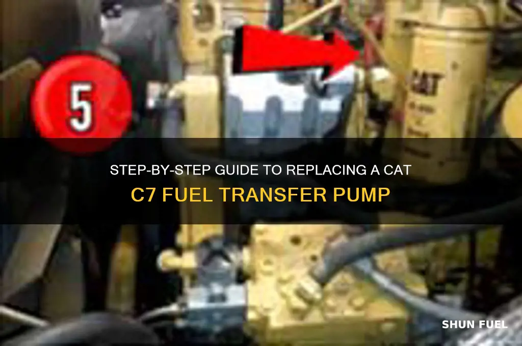 how to replace fuel transfer pump on a cat c7