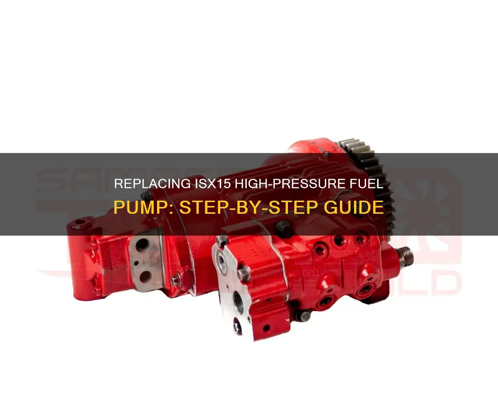 how to replace high pressure fuel pump head isx15