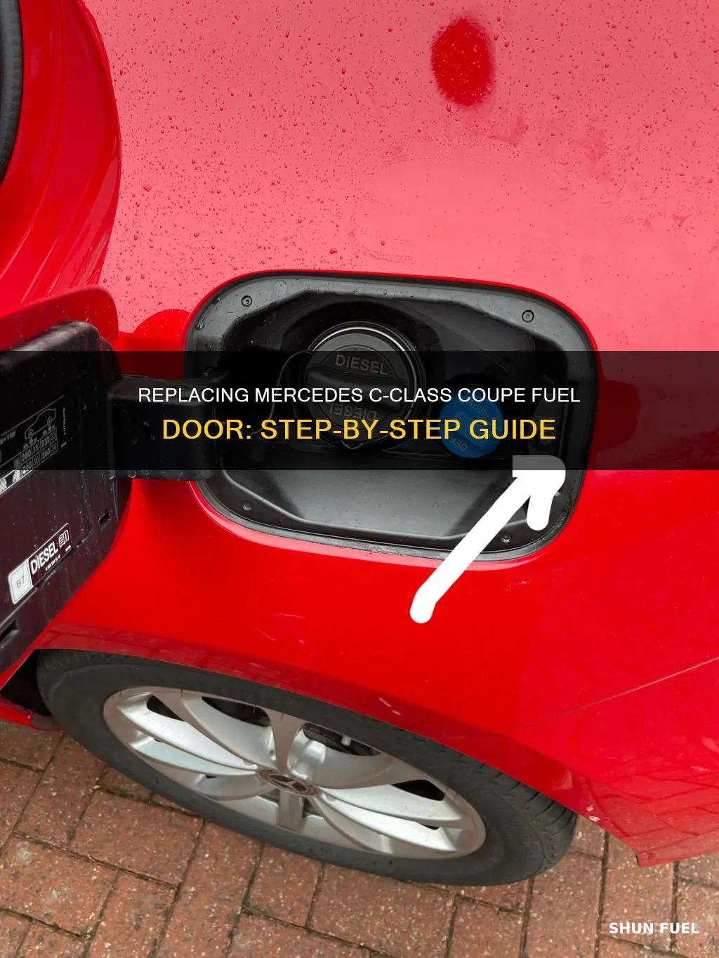 how to replace merecedes c class coupe fuel door