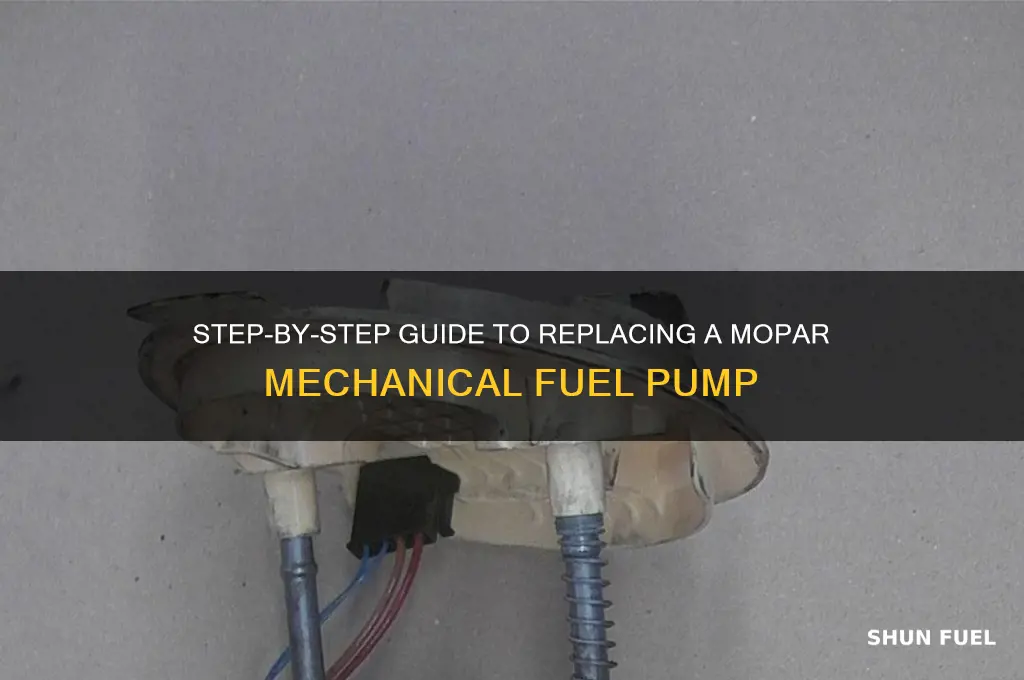 how to replace mopar mechanical fuel pump