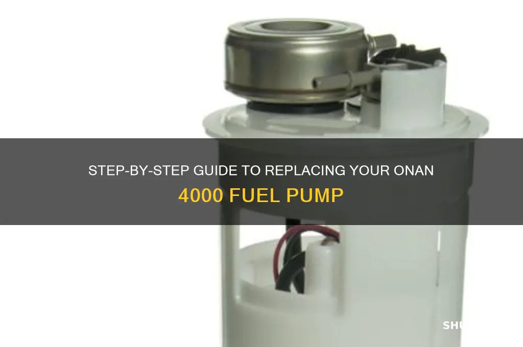 how to replace onan 4000 fuel pump