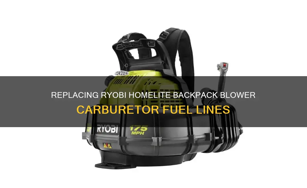 how to replace ryobi homelite backpack blower carburator fuel lines