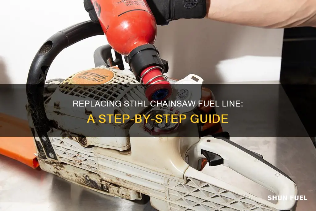 how to replace stihl chainsaw fuel line