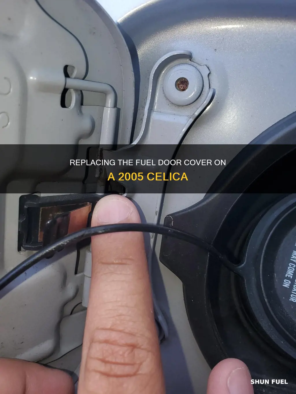 how to replace the fuel door cover 2005 celica