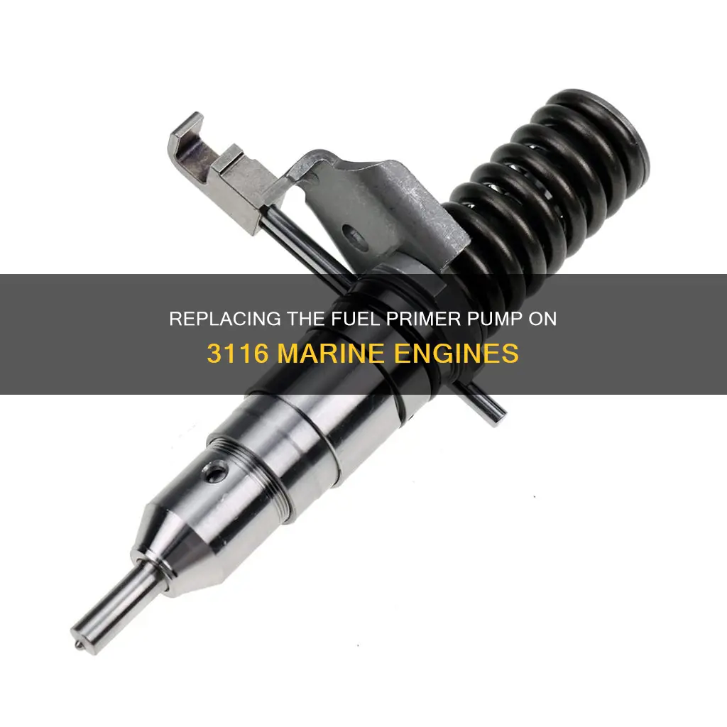 how to replace the fuel primer pump on 3116 marine