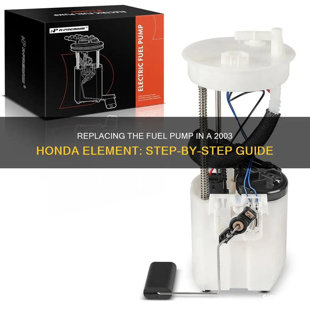 how to replace the fuel pump on 2003 honda element