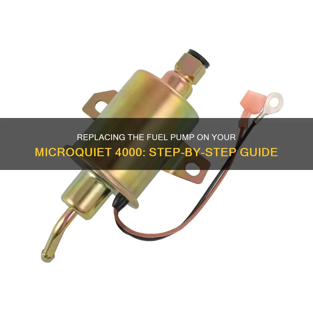 how to replace the fuel pump on a microquiet 4000