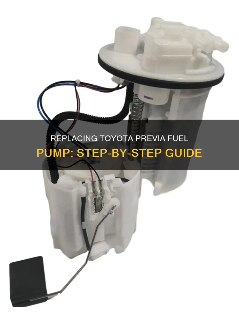 how to replace toyota previa fuel pump