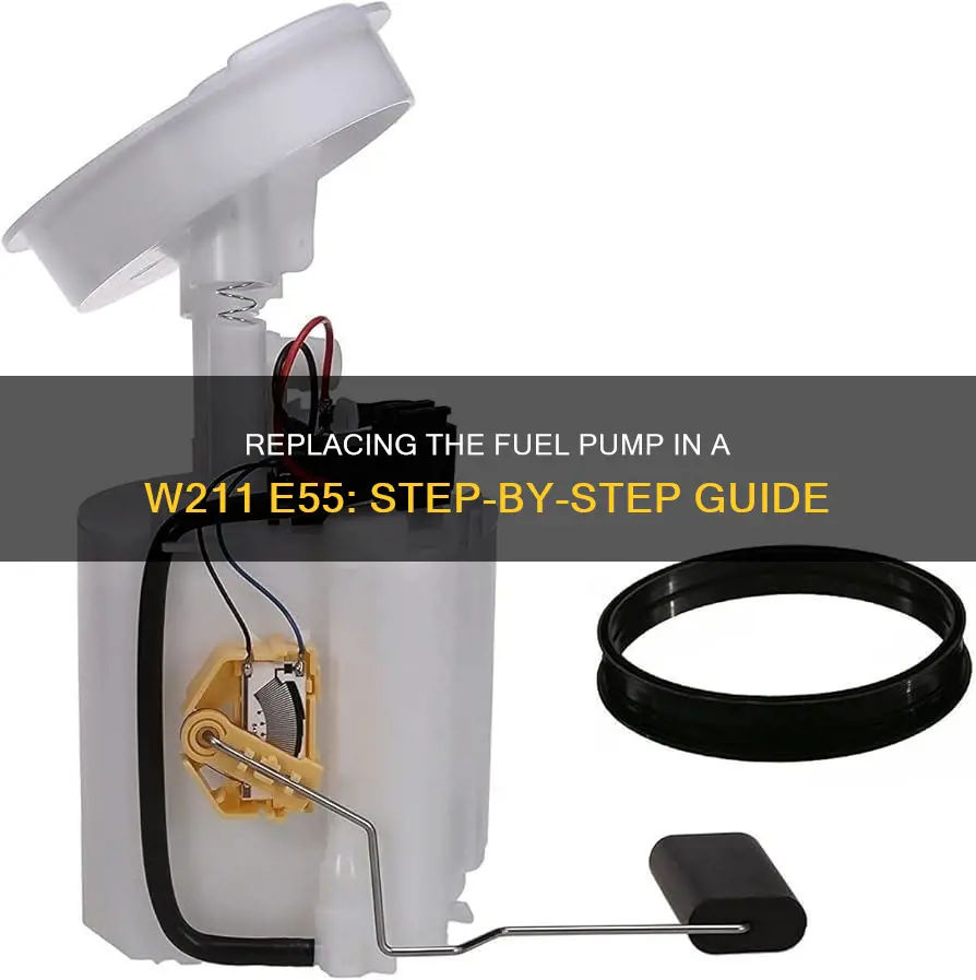 how to replace w211 e55 fuel pump