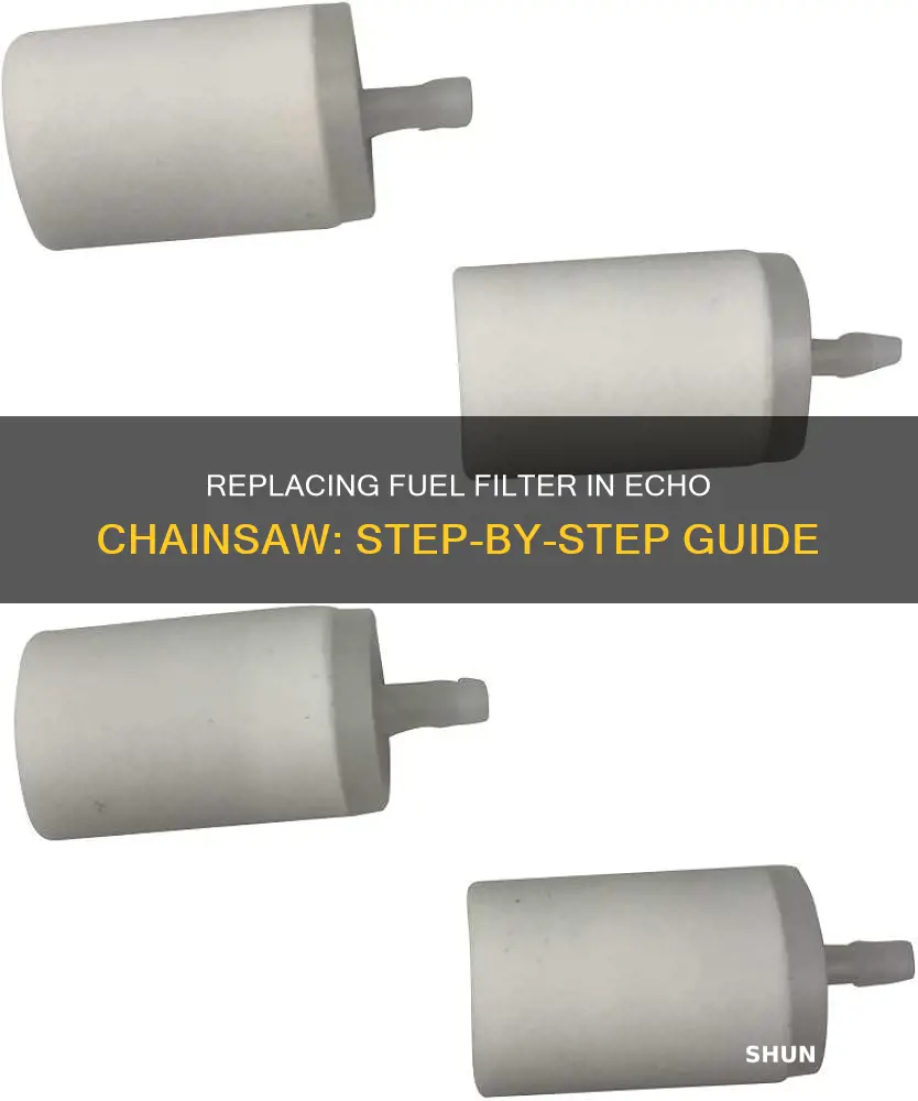 how to replacement fuel filter in a echo chainsaw