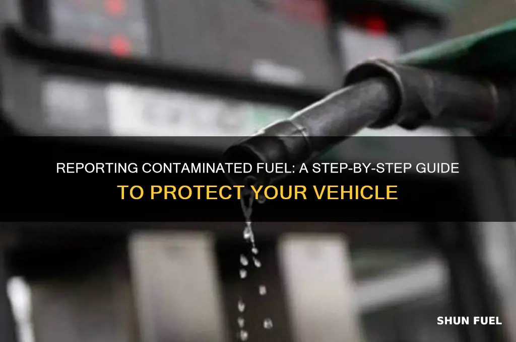 how to report contaminated fuel