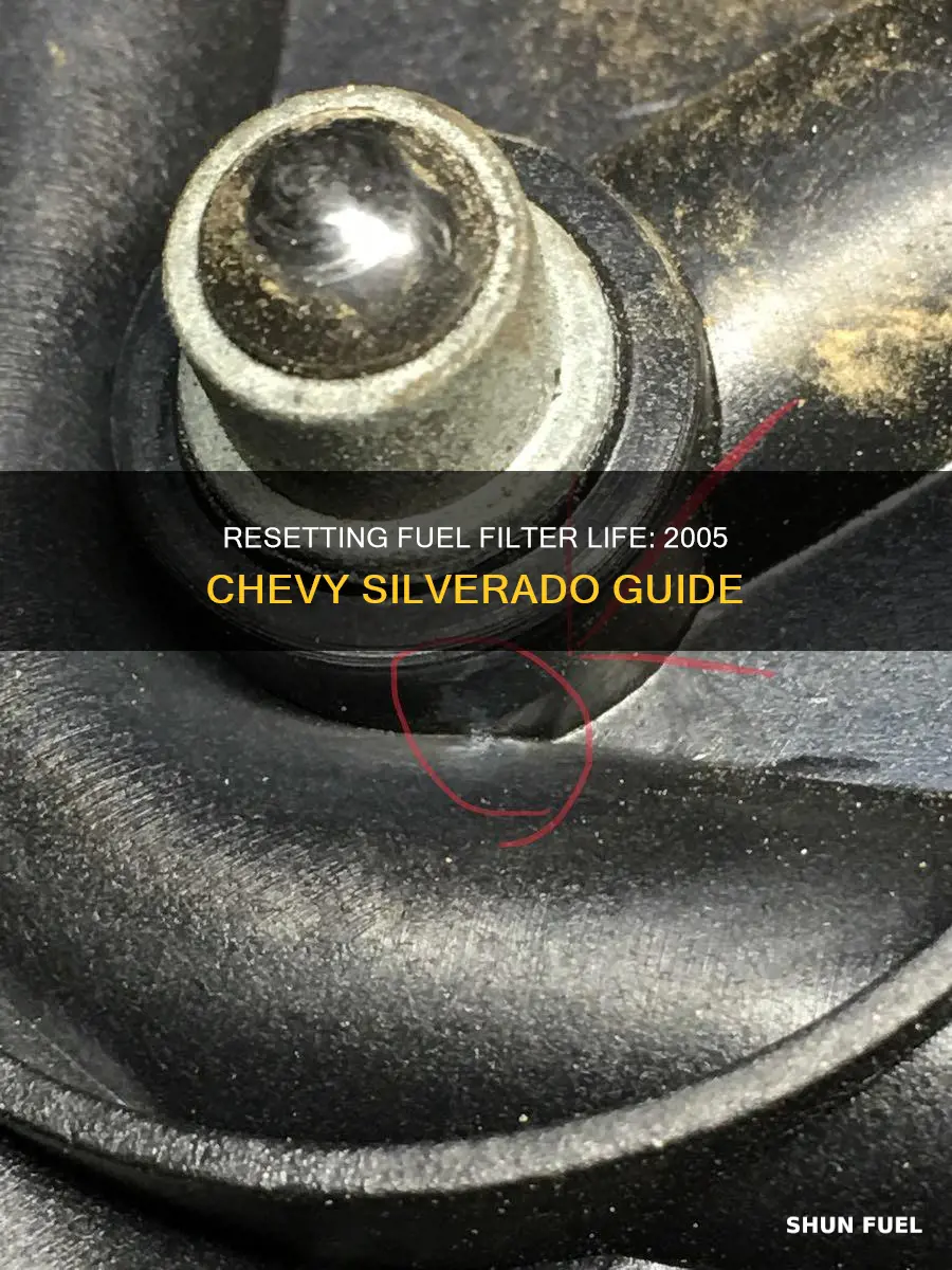 how to reset fuel filter life on 2005 chevy silverado