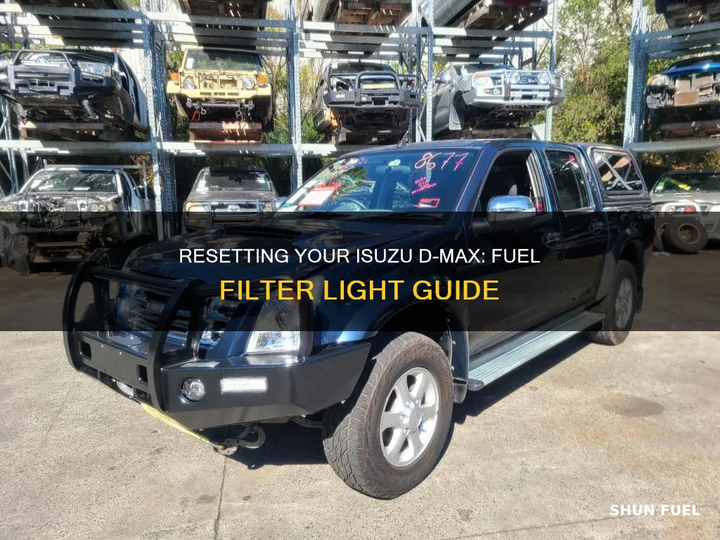 how to reset fuel filter light on isuzu dmax