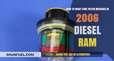 Resetting Fuel Filter Message in a 2006 Diesel Ram