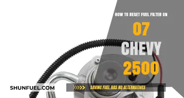 Resetting the Fuel Filter on Your Chevy 2500