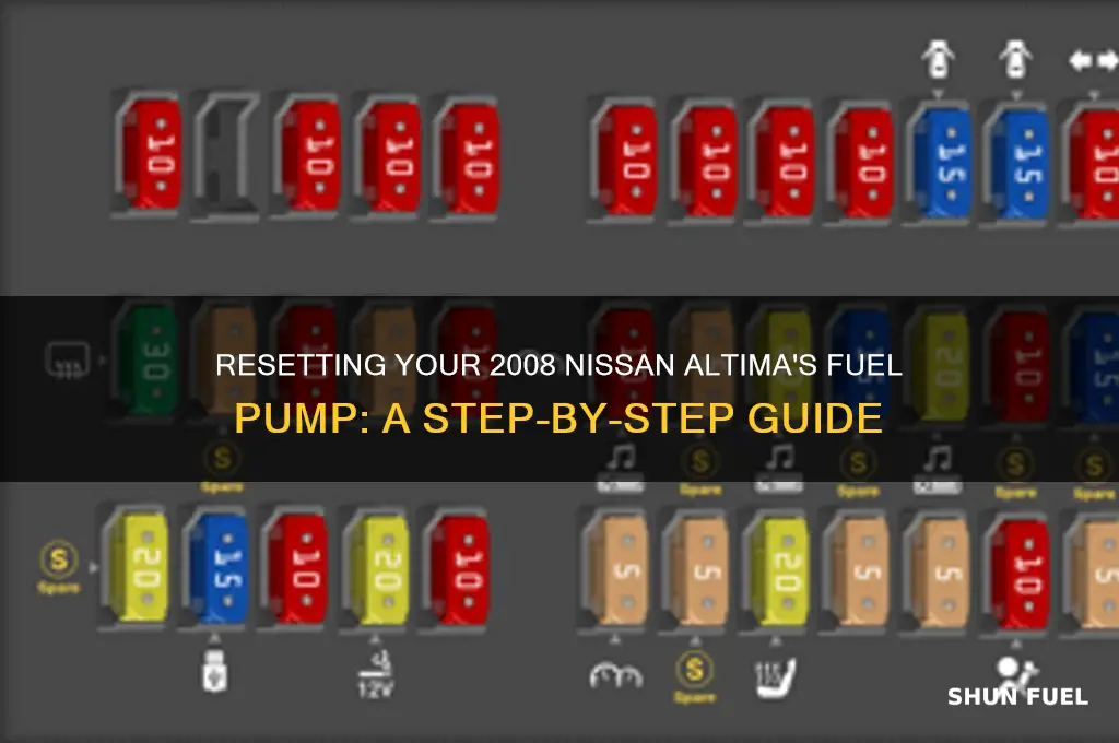 how to reset fuel pump 2008 nissan altima
