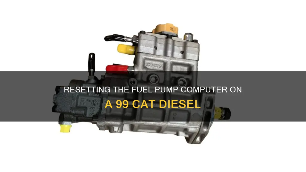how to reset fuel pump computer on 99 cat diesel