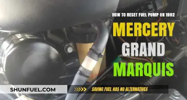 Resetting the Fuel Pump on a 1992 Mercury Grand Marquis