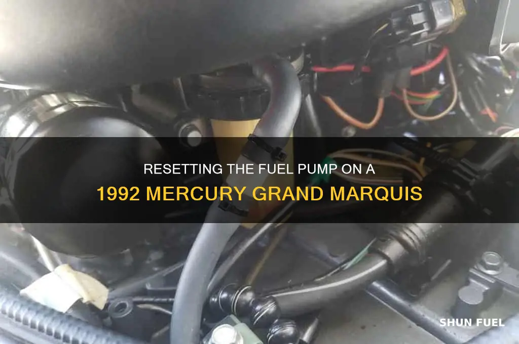how to reset fuel pump on 1992 mercery grand marquis