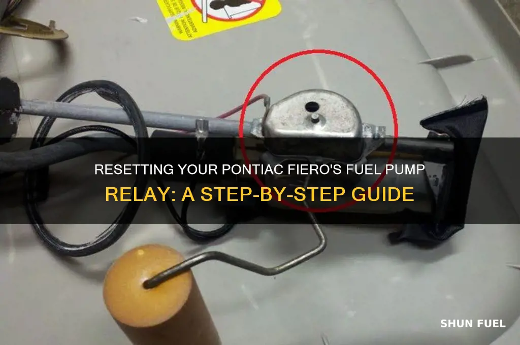 how to reset fuel pump relay pontiac fiero