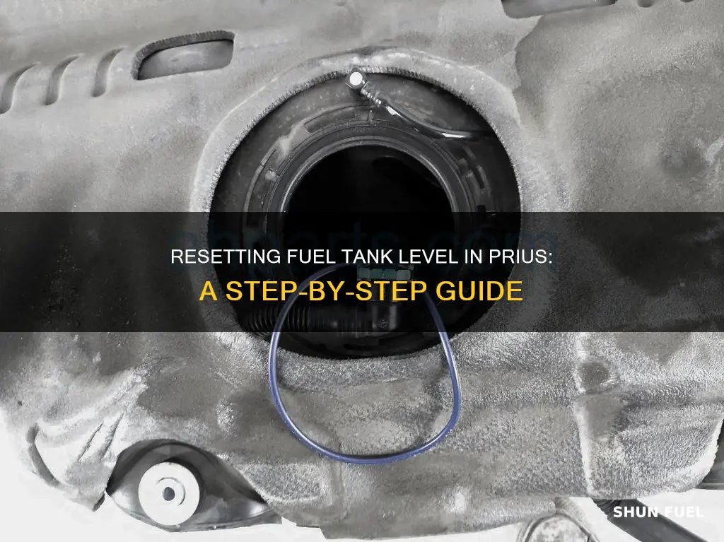 how to reset fuel tank level prius