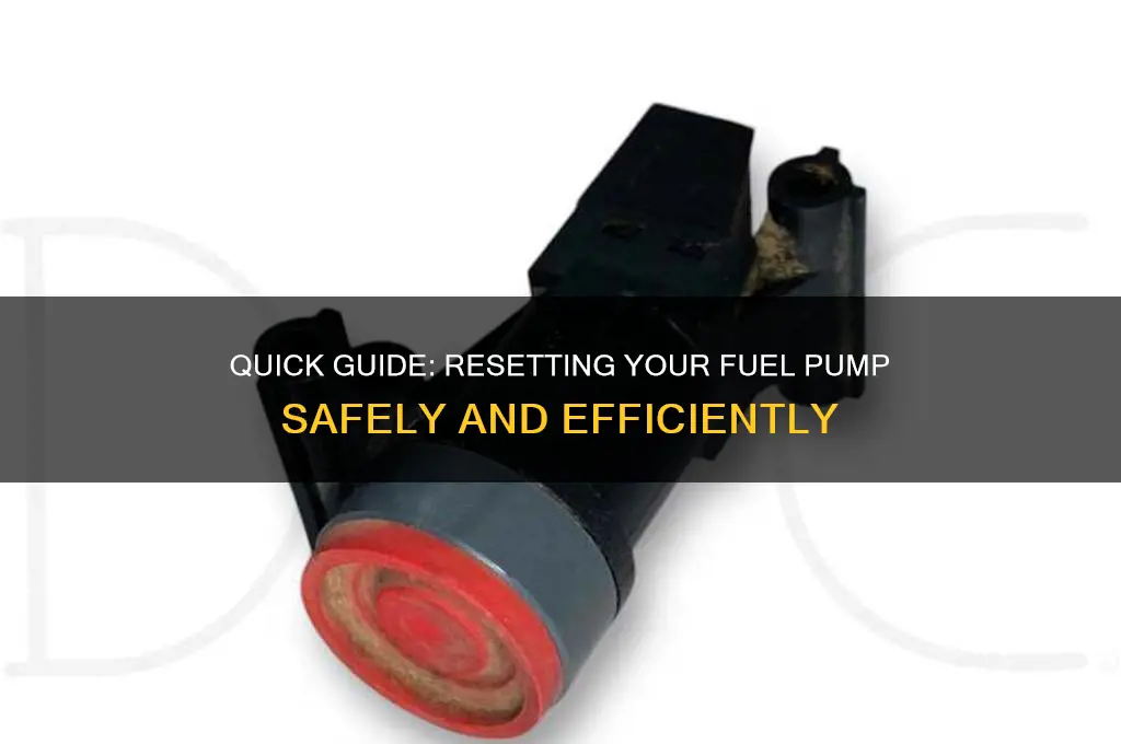 how to reset the fuel pump