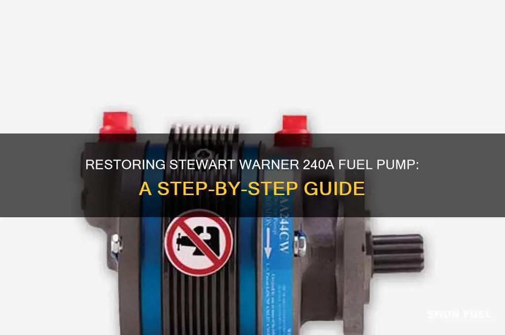 how to restore stewart warner 240a fuel pump