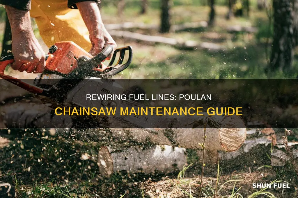 how to rewire fuel lines for poulan chainsaw