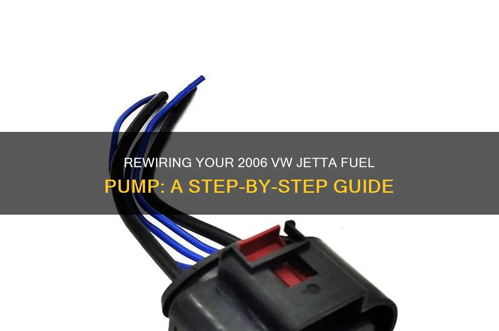 how to rewire fuel pump wires in 2006 vw jetta