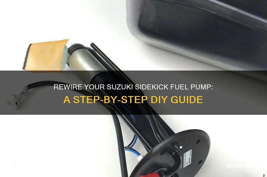 how to rewire the fuel pump suzuki sidekick