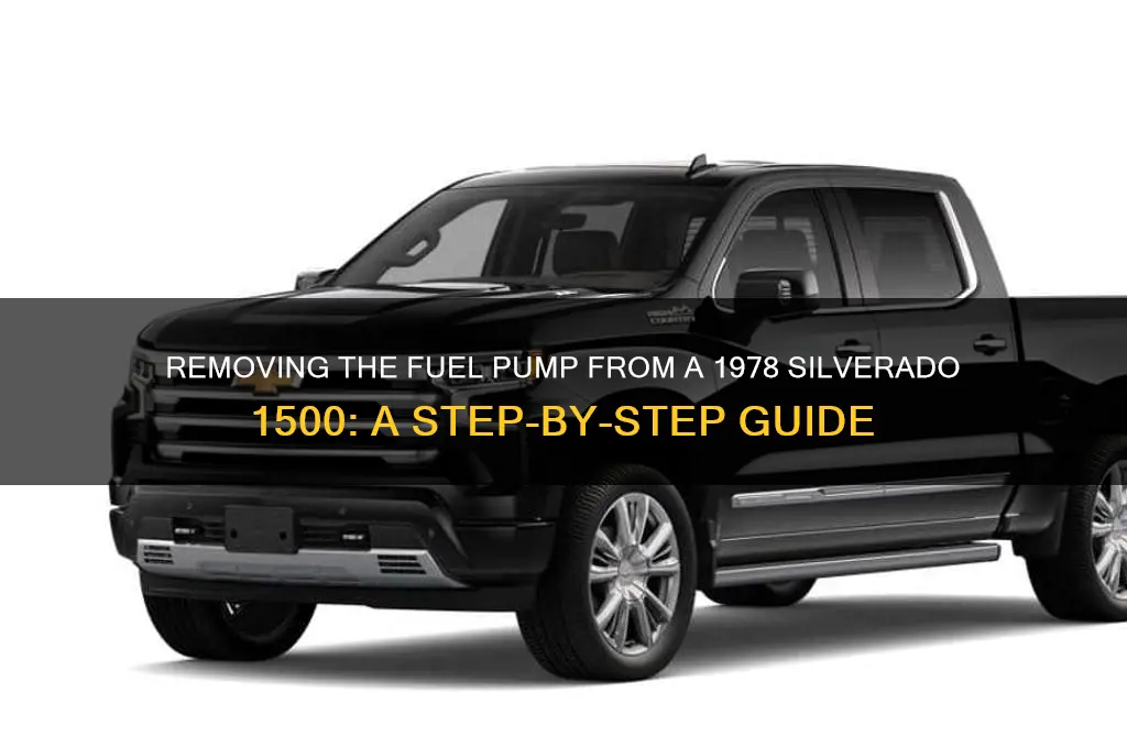 how to rmove fuel pump from 1978 silverado 1500