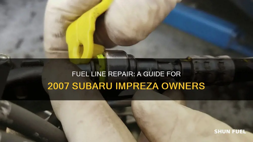 how to romive fuel line 2007 subaru impreza