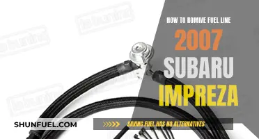 Removing Fuel Lines: 2007 Subaru Impreza Guide