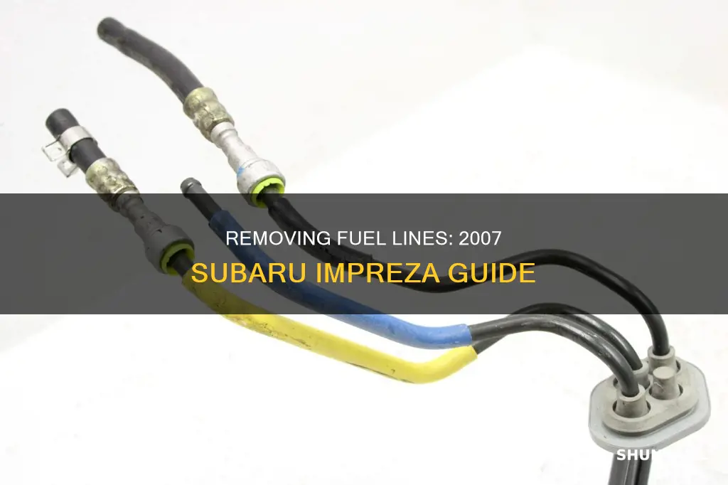 how to romive fuel line 2007 subaru impreza