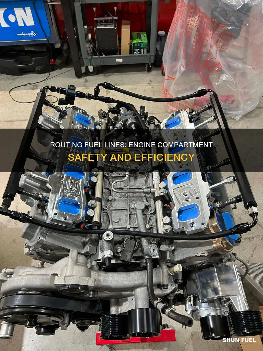 how to route fuel line in engine compartment
