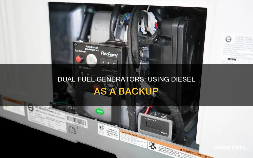 how to run a dual fuel generator off diesel