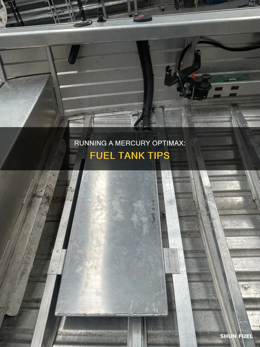 how to run a mercury optimax with fuel separate tank