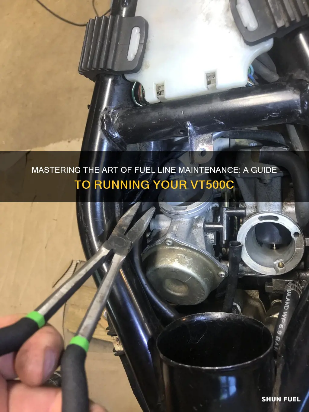 how to run a vt500c fuel line