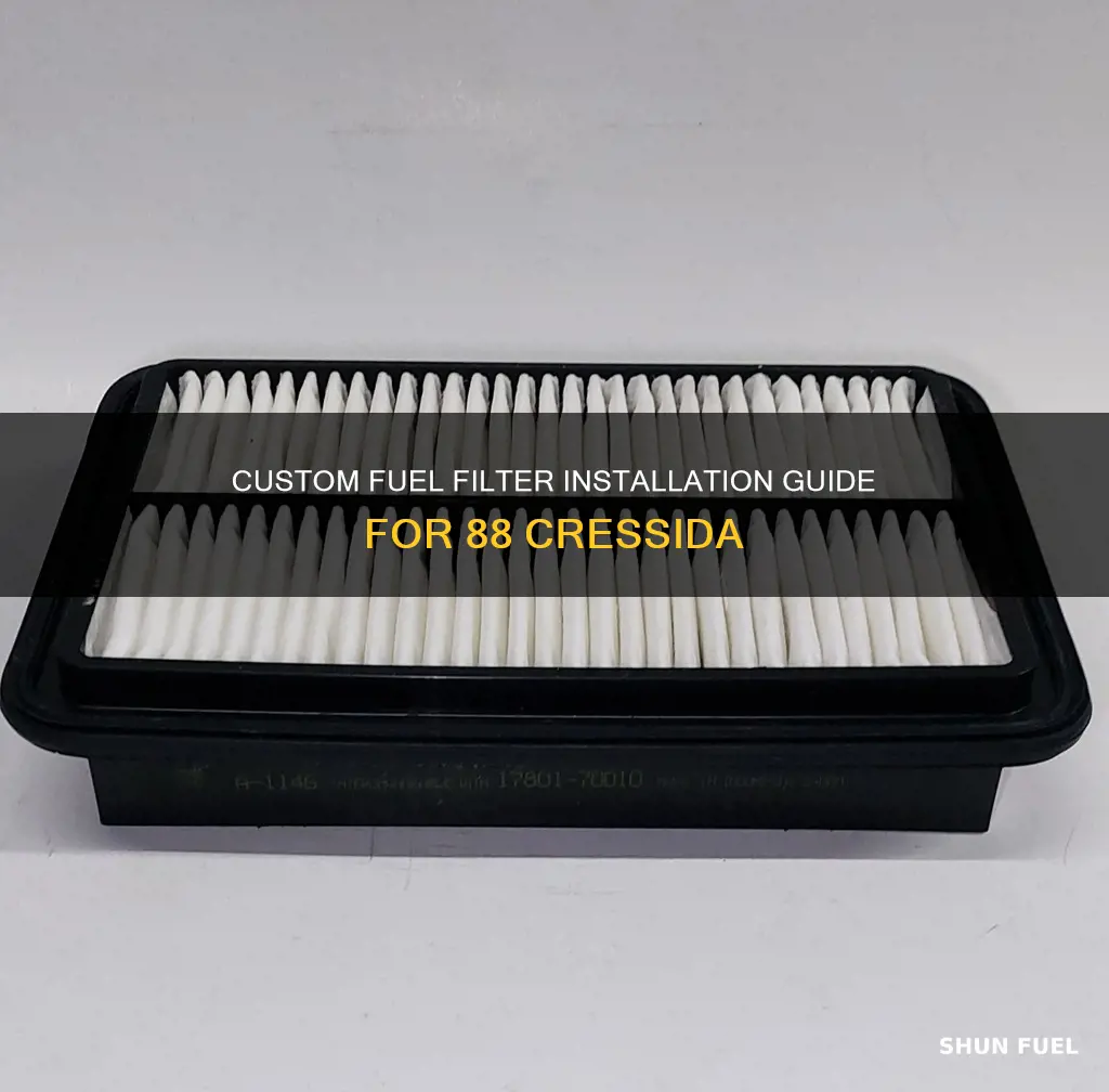 how to run aftermarket fuel filter on 88 cressida