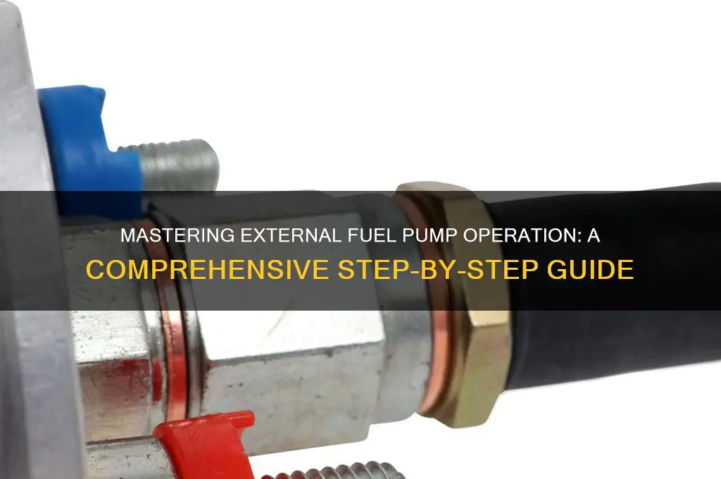 how to run an external fuel pump