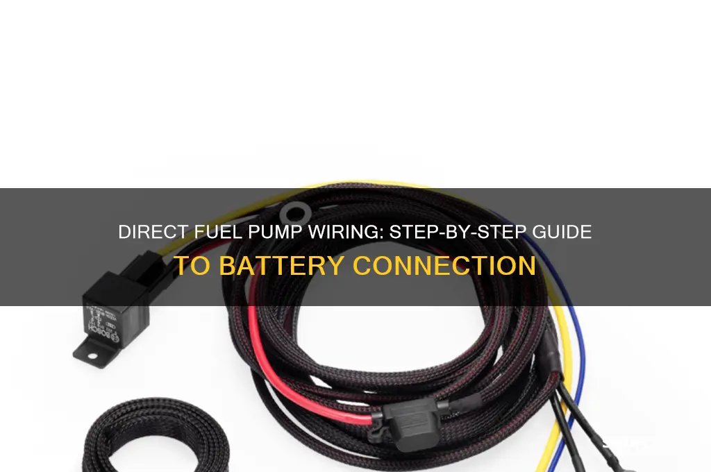 how to run fuel pump direct to battery