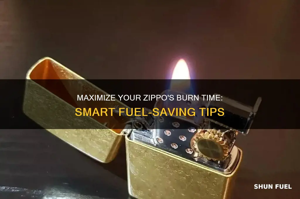 how to save zippo fuel