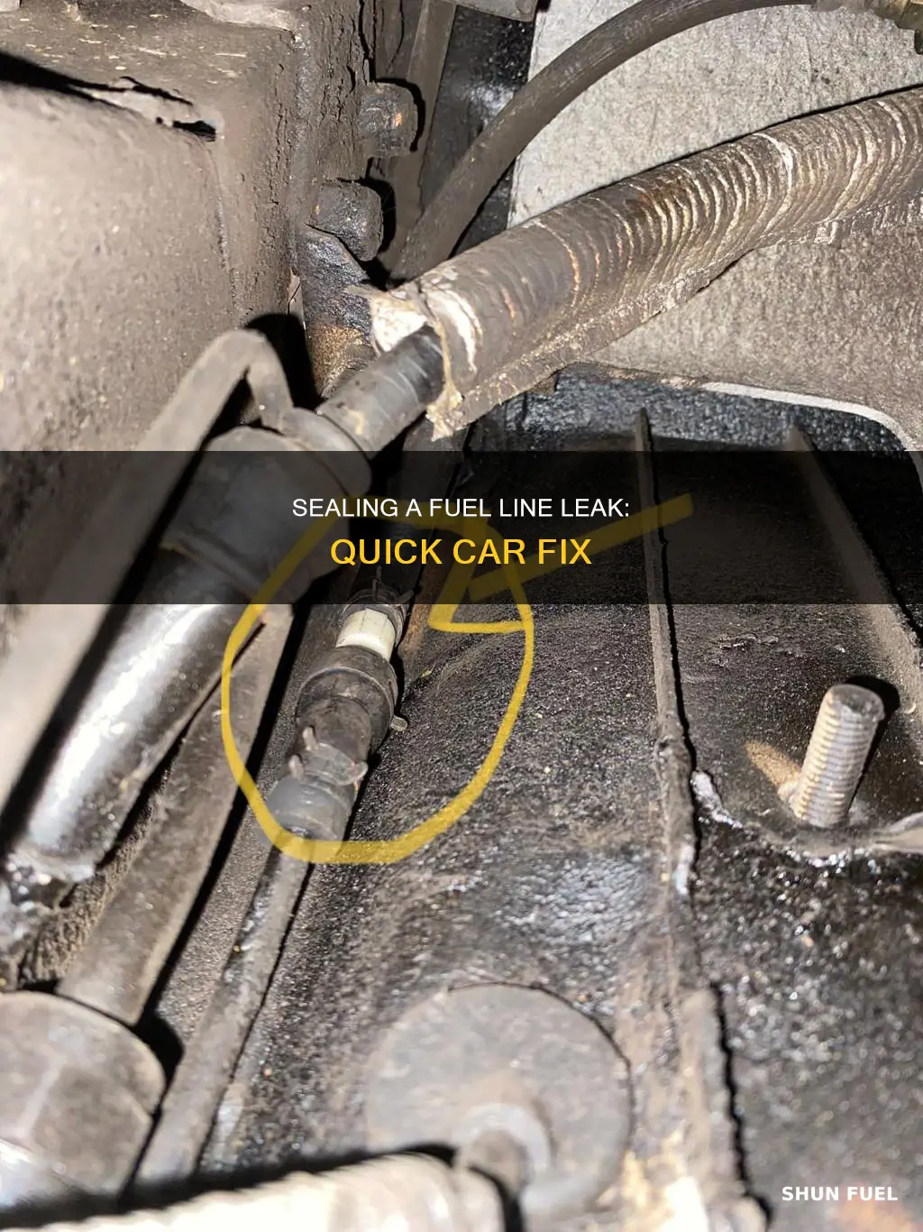 how to seal a fuel line leak on a car