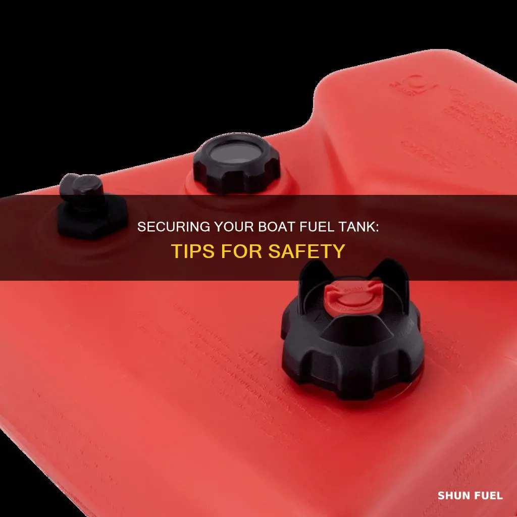 how to secure a boat fuel tank