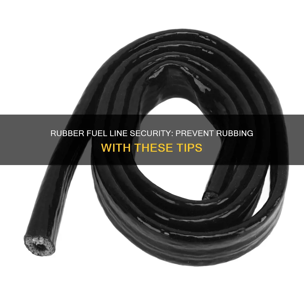 how to secure rubber fuel line without rubbing