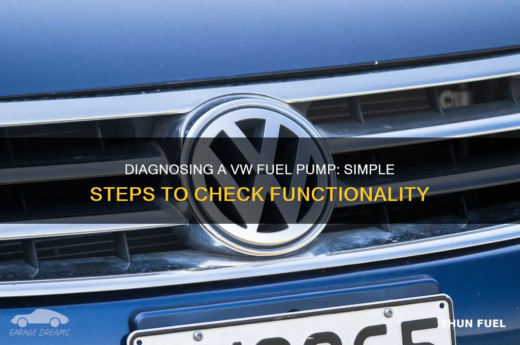 how to see if the fuel pump works vw