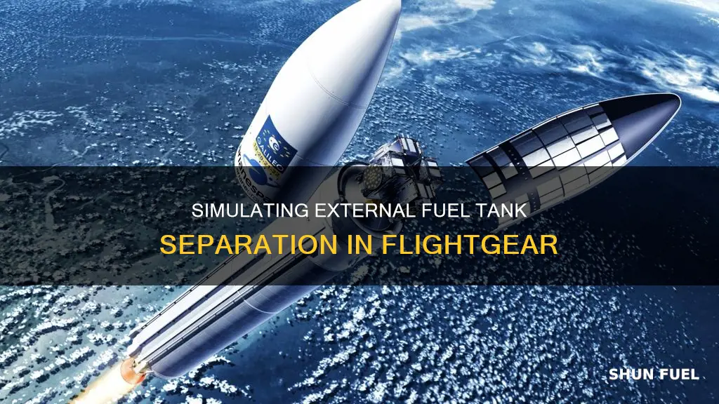 how to separate external fuel tank space shuttle flightgear