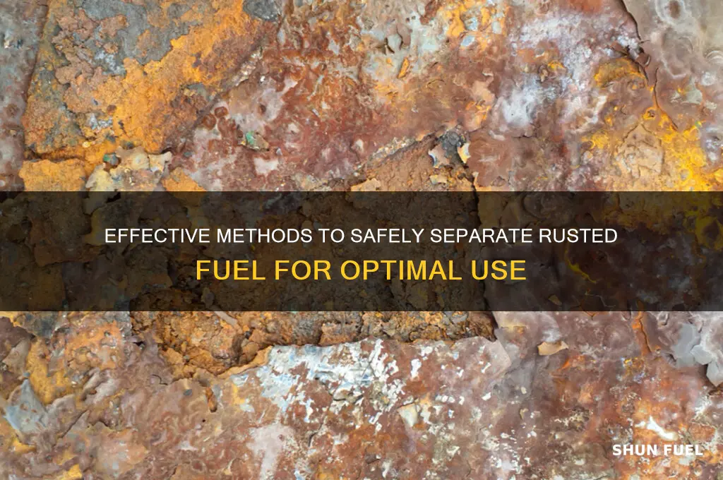 how to separate rusted fuel