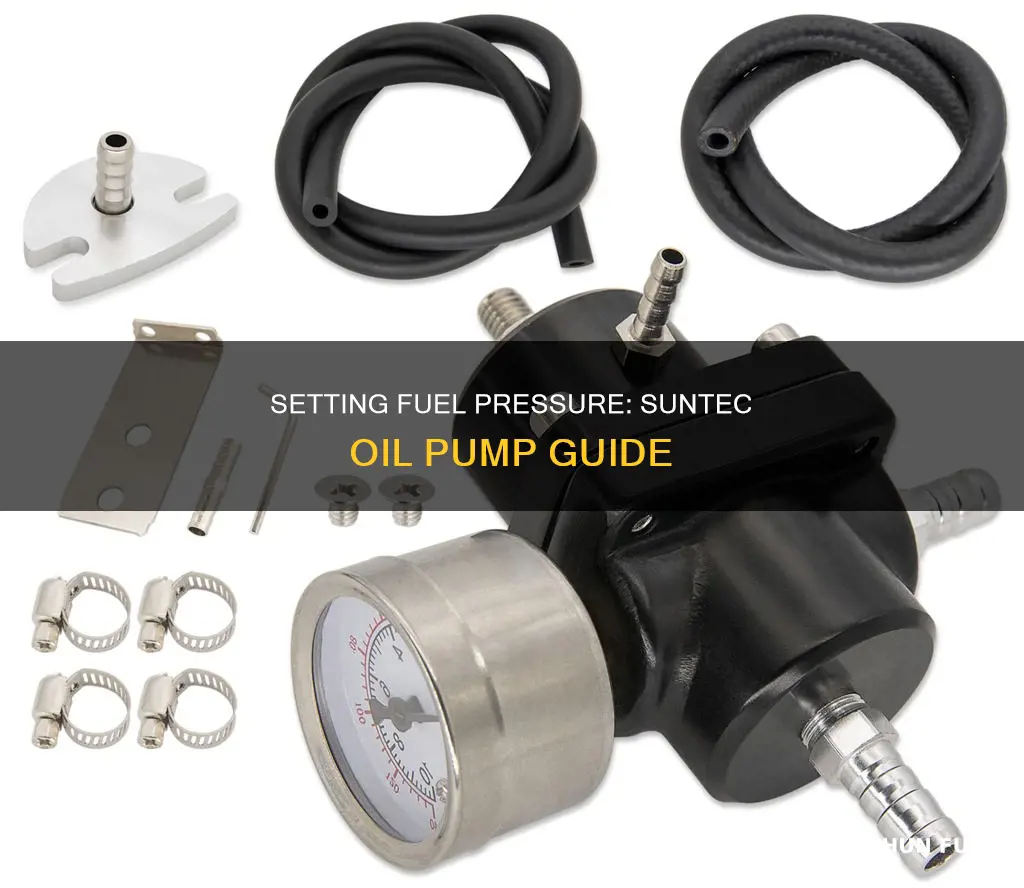 how to set fuel pressure suntec oil pump